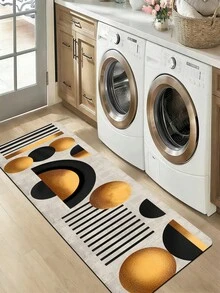 1pc 3.5mm Anti-Fatigue Indoor Mat, Luxury Bauhaus Abstract Geometric Pattern, Bathroom Floor Mat, Entrance Mat, Indoor, Hallway Kitchen Carpet, Suitable For Kitchen, Bathroom, Outdoor Garden Decor - Multicolor - View 10
