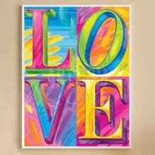 1PC DIY 5D Diamond Painting Kit LOVE Pattern - Round Full Diamond Art Mosaic Craft, Home Wall Decor, Frameless - No Frame - View 2