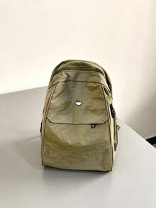 Real Shot Solid Color Unisex Outdoor Backpack, Compact Design, Multi-Pocket Multi-Zipper, Random Zipper Pull - Multicolor - View 14
