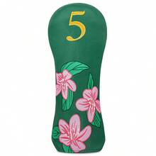 1PC Exquisite Golf Hybrid Headcover With Floral Embroidery. Made Of PU Material, It Shields Golf Club Head Against Scratches And Dust, Practical Accessory For Daily Golf Use. - Multicolor - View 16