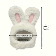 1PC Cute Bunny Ear Hat For Cats And Small Dogs, Soft Plush Rabbit Ear Pet Headwear, Adorable Animal Costume Accessory For Pet Photos, Halloween Parties, Festivals, Birthday Celebrations And Everyday Dress-Up - Multicolor - View 3