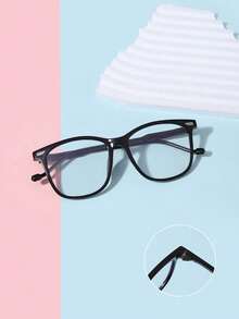 1PC Kids 3‑8Y PC Fashion Glasses, Transparent Pastel Frame, Photochromic Lens, Sweet Casual Eyewear For Summer Outdoor Trips With Glasses Box - Multicolor - View 8