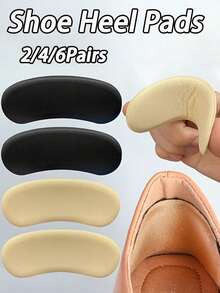 1/2/4/6/8/10 Pairs Invisible Self-Adhesive Heel Pads, Soft Sponge Anti-Friction Anti-Slip Heel Cushions, Adjustable Size Foot Care Protection Pads, Shoe Size Reducer Pads, Seamless Comfortable Heel Pads, Durable Shoe Repair Pads, Suitable For High Heels, Fashion Daily Office - Multicolor - View 3