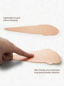 10pcs Disposable Non-Woven Fabric Breast Pads, Black Gourd-Shaped Non-Woven Fabric Breast Pads, Strapless Self-Adhesive, Skin-Friendly Invisible Comfortable - Multicolor - View 4