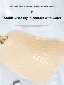 2 Pairs Adjustable Drawstring Thickened Silicone Invisible Strapless Bra, Push‑Up Breast Pads For Small Breasts, Great For Sling & Wedding Dresses - Apricot - View 9