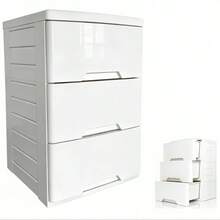 Multifunctional 3-Drawer Storage Cabinet - White - View 2