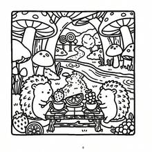 Soft & Cute Healing Coloring Book, Small Animals (Fox, Bear, Mouse, Hedgehog, Sloth) Warm Scenes, 20cm Square Paperback, Suitable For Adult Stress Relief Coloring, Warm Gift For Valentine's Day, Easter And Birthday - Multiple Styles - View 6