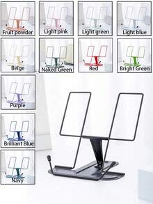 1PC Portable Adjustable Reading Stand, Black Metal Bracket Sturdy And Durable, Heavy-Duty Base Anti-Tip Suitable For Student Desk Use, Adjustable Angle Adapts To Reading Posture Protecting Neck And Waist, Comes With Metal Page Clips To Secure Textbooks, Notebooks And Tablets, Foldable And Portable Storage, Back To School Season Student Classroom Note-Taking, Reading, Homework, Textbook Reading, Book Excerpts, Exam Preparation, Club Records, Class Leader Activity Tools, Popular Choice For New Semester Learning Tools List - Rectangle - View 6