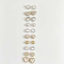 Multi-Style No-Drill Ear Stickers, Self-Adhesive Ear Cartilage Decorative Studs, Reusable Crystal Heart, Bow, Star Fake Earring Stickers, Suitable For Ear Styling, Parties And Daily Wear - Multiple Styles - View 10