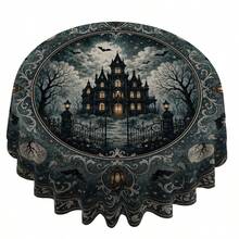 One Halloween Themed Circular Tablecloth Is Suitable For Decorating Holiday Parties, With Various Styles And Sizes To Choose From. - E - View 4