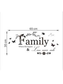 Slogan Graphic Wall Sticker, Black Self Adhesive Wall Art Decal For Home Decor,Stickers,Wall Decal, Vinyl Decal For Home Decorations,Spring Decoration Items Refresh Your Home,Rama Decoration Stickers Gifts Birthday Graduation - Multicolor - View 5
