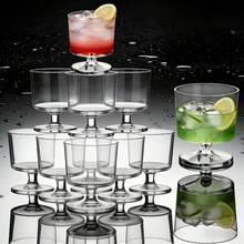 50pcs/10pcs/1pc Reusable Tall Dessert Cups, Mousse Cups, Party Cups, Cake Cups, Cold Drink Cups (60ml Mini Shot Cups, Small Size, 50pcs In Paper Box Packaging) Suitable For Weddings, Birthdays, Christmas, Banquets And Various Party Events - Clear - View 1