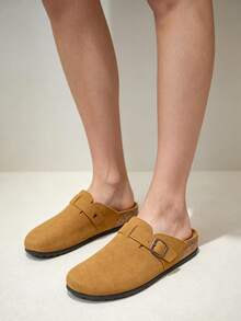 2026 Outdoor Black Unisex All-Season Soft Cork Slippers Casual Slip-On Plus Size - Brown - View 5