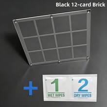 Black Acrylic Card Display Stand, Anime Collection Cards, Celebrity Photos, Personal Portrait Photo Frame, Desktop Display Frame, Card Area Size 6.4*8.9cm - Black - View 8