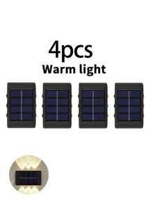Solar Wall Light 6-LED Solar Fence Light Outdoor Dual-Head Garden Light Suitable For Yard, Villa, Balcony, Garden, Pathway, Stairs, Poolside Decoration Create Warm Atmosphere - Solar Wall Light - View 13