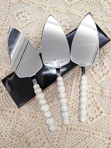 1/3pcs Stainless Steel Cake Server With Pearl Shaped Ceramic Handle, Cake Scoop, Elegant Baking Tool, Pizza Scoop, Suitable For Multifunctional Kitchen Utensils Such As Weddings, Birthdays, Parties, Festivals, Etc - View 15