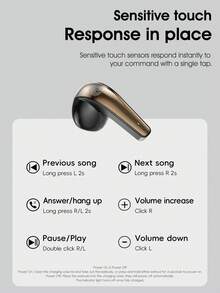 Acer OHR554TWS Wireless Bluetooth Earbuds Stereo Calls Noise Cancelling In-Ear 300mAh Charging Case Lightweight Touch Design Ultra Long Battery Life Compatible With IOS/Android Phones - one-size - View 11