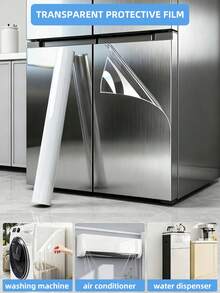 1 Roll Glossy White Thickened PVC Peel And Stick Contact Paper, Waterproof Removable Heat-Resistant Self-Adhesive Wallpaper For Refrigerator Refurbishment And Color Change, Suitable For Dishwasher And Oven - Multicolor - View 18