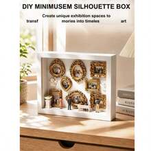1 Set DIY Mini Museum Shadow Box Frame Kit With Customizable Photo Display And Miniature Figurine, Unique Personalized Keepsake Or Decor For Halloween/Christmas Gift Or Home Decoration - 7 Inches Square - View 6