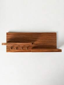 Gancho para llaves de decoración rústica del hogar con estante de almacenamiento, estante de almacenamiento multifuncional montado en la pared, adecuado para la entrada, sala de estar y decoración de la cocina, estante de almacenamiento de pared - Ver 8