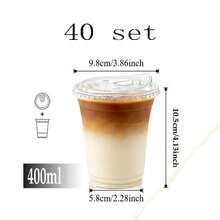 1/10/20/30/40/50/100pcs Clear Cups With Direct Drinking Lids, Transparent Design, Suitable For Coffee, Smoothies, Soda, Party Drinks, Bubble Tea And Iced Drinks, Party Beverage Clear Cups, Lid Function - Clear - View 23