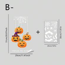 1/2 buah Stiker Jendela Halloween dan Jaring Laba-laba Lucu, Stiker Kaca Adsorpsi Elektrostatik PVC Dua Sisi, Cocok untuk Dekorasi Toko, Restoran, Ruang Tamu, dan Pesta di Rumah. - MultiWarna - View 9