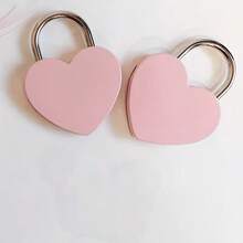1Pc/2/3/4Pcs Mini Heart-Shaped Lock With Key, Diary Lock, Jewelry Box Lock, Privacy Lock, Suitable For Luggage, Keepsake Box, Random Color - Multicolor - View 13