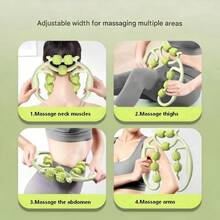 Leg Massage Roller With 9 Rollers, Portable Calf Muscle Relax Tool For Post‑Workout Muscle Soreness Relief - Multicolor - View 5