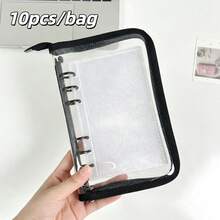 1pc A6 Glitter Zipper Binder, Transparent Storage Bag, Sticker Storage Book, Pencil Case, PVC Material, A6 PP High Transparency Inner Page Refill, IDOLME, Suitable For Document Bag/Stamp Album/Scrapbook/Sticker Book/Pencil Case, K-Pop Photo Album, Savings Book, Diary, Planner, Etc. - A6 - View 16