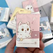 144pcs/72pcs/24pcs/8pcs Colorful Cat Print Natural Woodpulp Handkerchief Tissues, Suitable For Daily Life Cleaning,Kitchen,Bathroom,Home,Household Supplies - Tissue - View 7