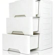 Multifunctional 3-Drawer Storage Cabinet - White - View 3