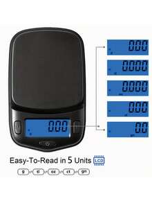 Pocket Electronic Jewelry Scale, 500g Capacity. High Precision, Equipped With LED Digital Display, Supports Multiple Unit Conversions. Suitable For Precise Weighing Of Jewelry, Powder And Other Small Items. Battery Not Included. - Multicolor - View 4