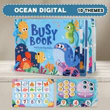 1pc Children's Early Education Quiet Sticker Book, Common Knowledge Cognitive Repeated Word Recognition Educational Montessori Baby Sticker Book Toy - Quiet Book - View 14