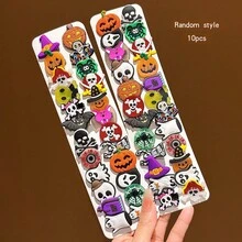 10pcs Random Style Halloween Hair Clips, Minimalist Hair Accessories Suitable For Holiday Use - Multicolor - View 10
