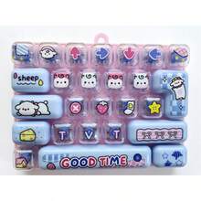 1pc Mechanical Keyboard Keycap Stress Relief Toy, 26 Keys, Finger Fidget Keychain Pendant For Kids And Adults, Random Rope Color - Multicolor - View 11