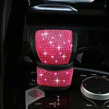 Penutup Tuas Persneling Mobil Bertabur Berlian Imitasi, Penutup Tombol Persneling Otomatis Manual Berkilau Penuh, Aksesori Dekorasi Interior Mobil yang Mengkilap - Beraneka warna - View 13