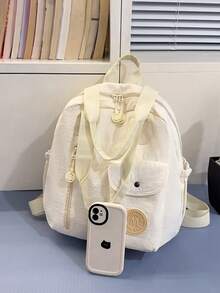 New Fashion Casual College Style Handbag Shoulder Bag Backpack Large Capacity 3-In-1 Bag - Multicolor - View 5