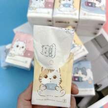 144pcs/72pcs/24pcs/8pcs Colorful Cat Print Natural Woodpulp Handkerchief Tissues, Suitable For Daily Life Cleaning,Kitchen,Bathroom,Home,Household Supplies - Tissue - View 10