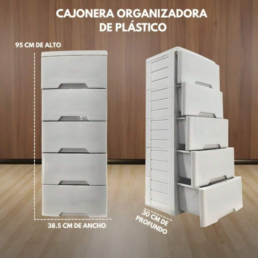 5-Drawer Plastic Storage Organizer - View 1