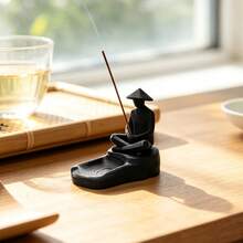 1pc Creative Fishing Sandalwood Incense Stick Holder, Tea Ceremony Incense Burner Decor, Gift For Relatives, Friends And Family - View 8