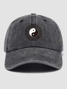 1pc Women's Personalized Baseball Cap With Ancient Chinese Tai Chi Bagua Pattern, Mysterious Street Casual Travel Versatile - Multicolor - View 5