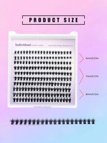 Asiteo 200pcs C Curl Clusters Bottom Eyelashes, Segmented Natural Manga Eye, Individual Lashes For Daily Makeup Easy-To-Wear Lower Lash Extensions, Soft & Be Convenient To Use Lash Clusters, Individual Fake Lashes - C - View 5