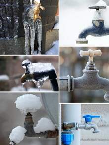 1pc Outdoor Faucet Cover, Used For Winter Freeze Protection, Pipe Insulation And Backflow Prevention, Essential For Severe Winter - Black - View 2