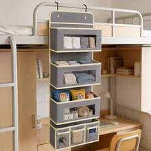4-Tier High-Quality Multi-Pocket Upgraded Hanging Storage Bag, Reinforced Composite Fabric, Nordic Style Hanging Design, 4+3 Pocket Layout, Includes Extra Mesh Pocket, Durable Material, Suitable For Door, Wall, Bedroom, Bathroom, Pantry Storage, Space-Saving, Storage Box, Closet Organization, Increase Storage Space - View 9