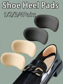 1/2/4/6/8/10 Pairs Invisible Self-Adhesive Heel Pads, Soft Sponge Anti-Friction Anti-Slip Heel Cushions, Adjustable Size Foot Care Protection Pads, Shoe Size Reducer Pads, Seamless Comfortable Heel Pads, Durable Shoe Repair Pads, Suitable For High Heels, Fashion Daily Office - Multicolor - View 1