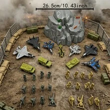 Boys Educational Military Toy Press-To-Launch Missile Military Vehicle Army Mountain Cave Launch Base Role Play Interactive Toy Children's Birthday Gift - Green - View 11
