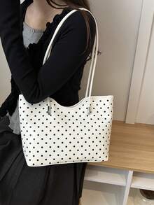 Polka Dot Women's Shoulder Bag 2026 New Summer Premium Commuter Underarm Bag Versatile - White - View 3