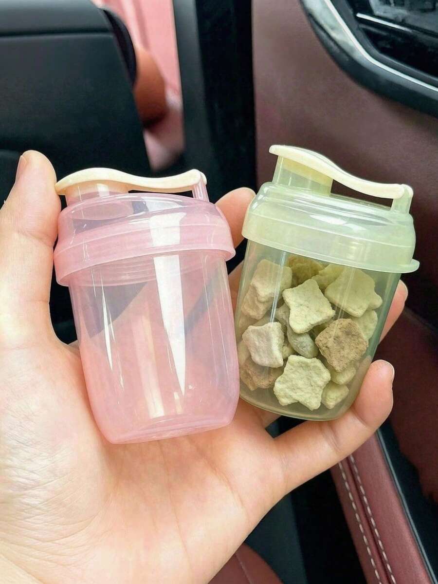Mini Pet Treat Dispenser Bottle, Leak-Proof Sealed Container, Suitable For Storing Freeze-Dried Meat Pellets, Cat And Dog Treats, Perfect For Training, Walking, Camping And Daily Feeding (Portable Size) - 240ml - View 1