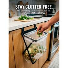 1PC Cabinet Door-Mounted Trash Bag Holder, Foldable Hanging Trash Bag Rack, Portable Plastic Bag Storage Rack, Suitable For Kitchen Cabinets, Under Sinks, Bathrooms, Offices, Dormitories, And Bathroom Vanity Storage. Ideal For Autumn Home Decor. - Multicolor - View 3