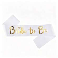 1pc Bachelorette Party Bride Bridesmaid Sash Bride To Be For Party Gathering - Gold - View 3